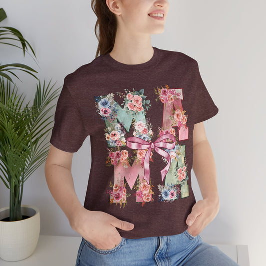 Floral Mama Tee - Comfortable Unisex Short Sleeve Shirt