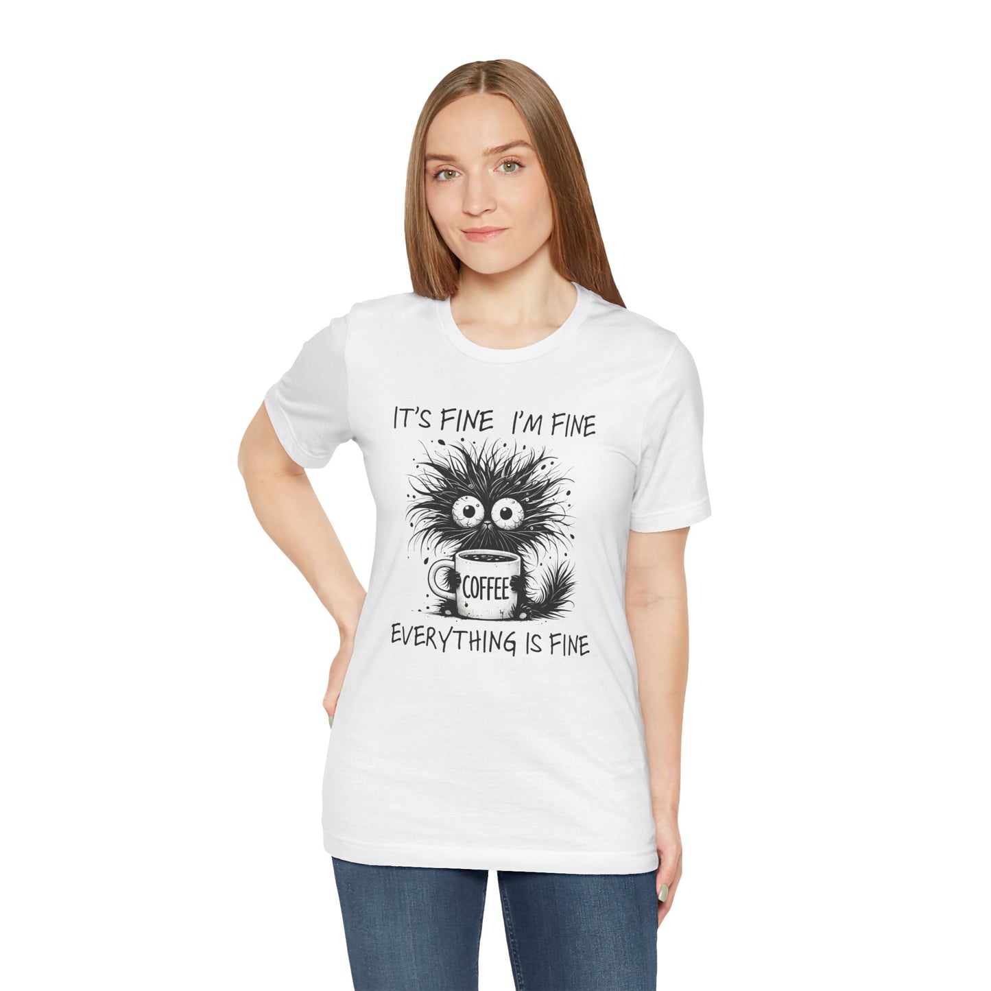 Funny Coffee Lover's Tee, Unisex Jersey Shirt, Casual Humor Tee, Gift for Coffee Enthusiasts, Sarcastic Coffee Top, Coffee Addict Outfit