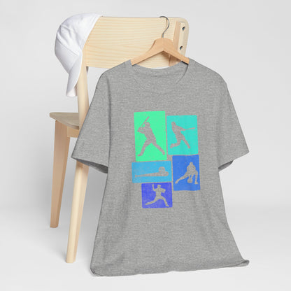 Baseball Player Silhouette Tee | Unisex Jersey T-Shirt, Sports Apparel, Gift for Baseball Fans, Casual Wear, Summer Outfit