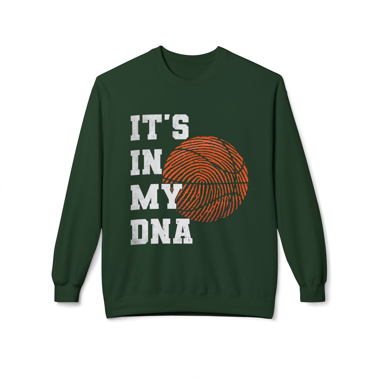 Basketball DNA Crewneck Sweatshirt, Cozy Sports Apparel, Perfect for Athletes, Gift for Hoopers, Ideal for Game Days, Throwback Style