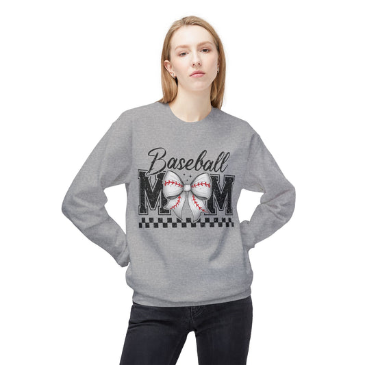 Baseball Mom Fleece Sweatshirt | Stylish Crewneck for Moms, Sports Apparel, Gift for Mother's Day, Team Spirit, Baseball Fan Gear