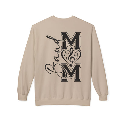 Band Mom front and back - Softstyle Crewneck for Music Lovers