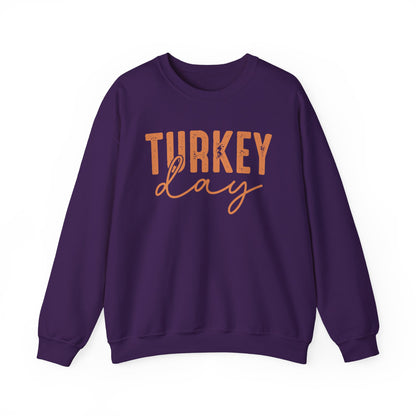 Turkey Day Thanksgiving Gildan Crewneck Sweatshirt
