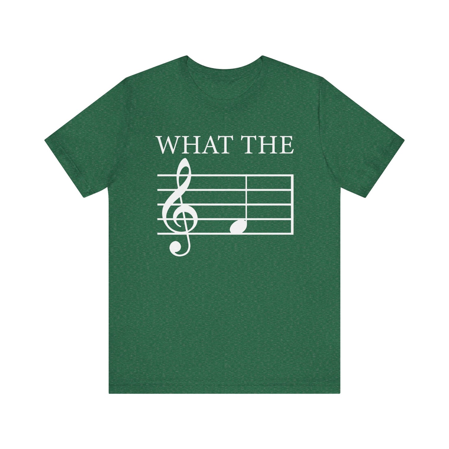 What the F, musical pun Unisex Jersey Short Sleeve Tee