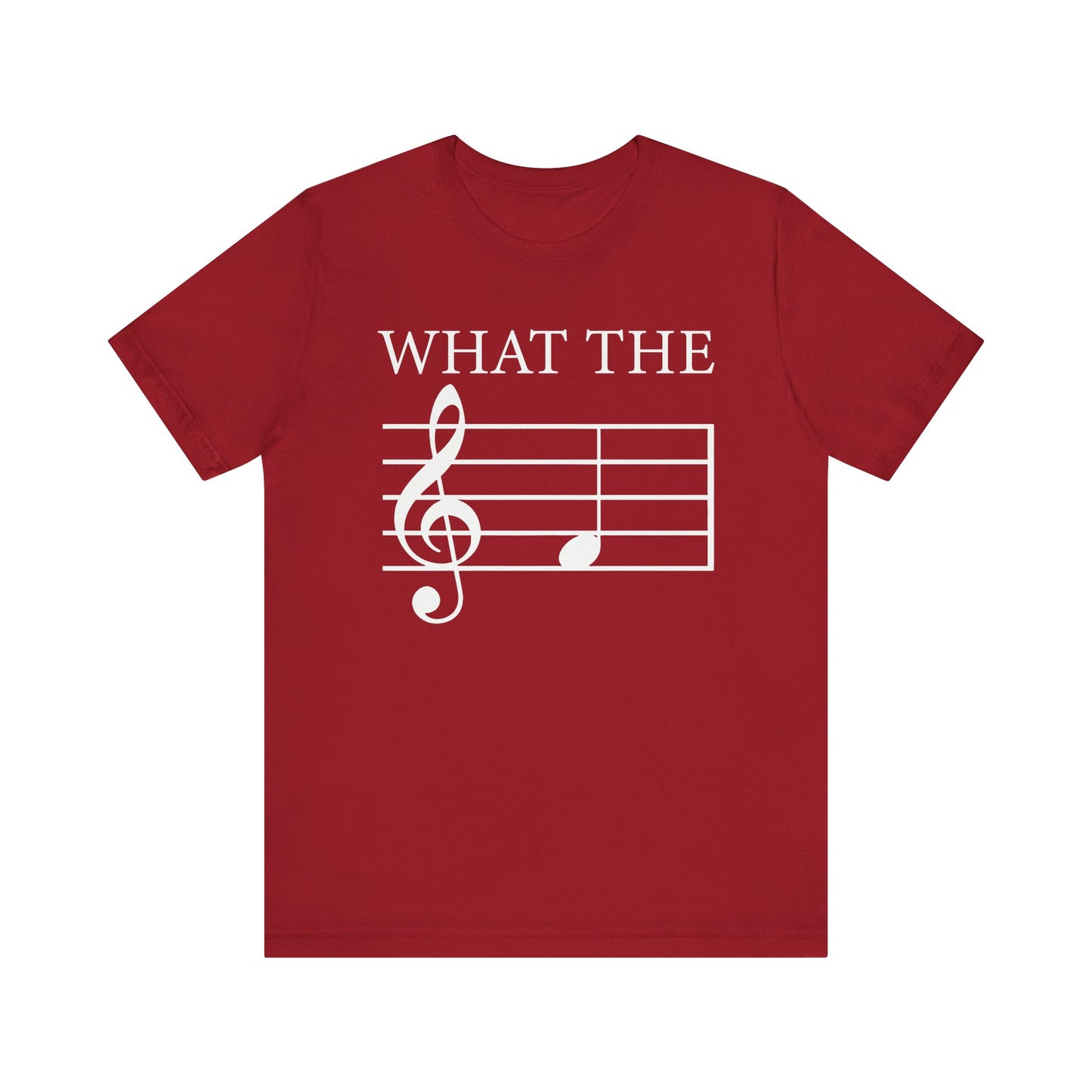 What the F, musical pun Unisex Jersey Short Sleeve Tee