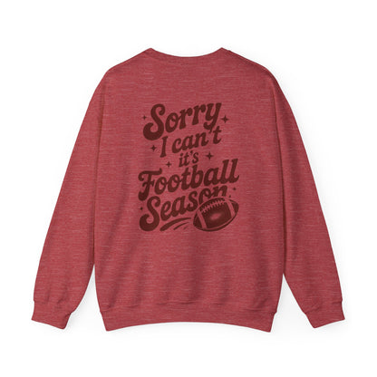 Football Season Sweatshirt, Front and Back Unisex Crewneck