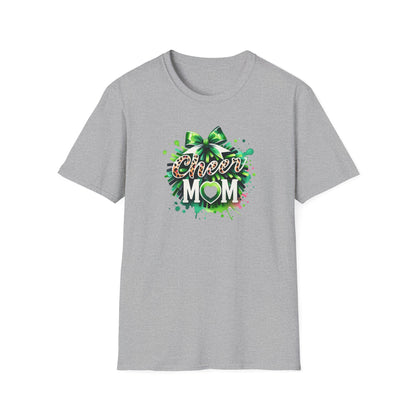 Green Cheer Mom Gildan Softstyle Tshirt