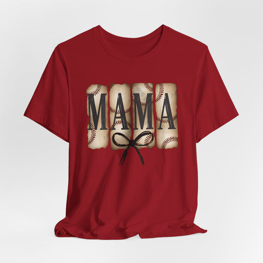 Baseball Mama Tee - Unisex Jersey Short Sleeve T-Shirt, Perfect Gift for Baseball Moms, Sports Fan Apparel, Casual Wear, Game Day Outfit