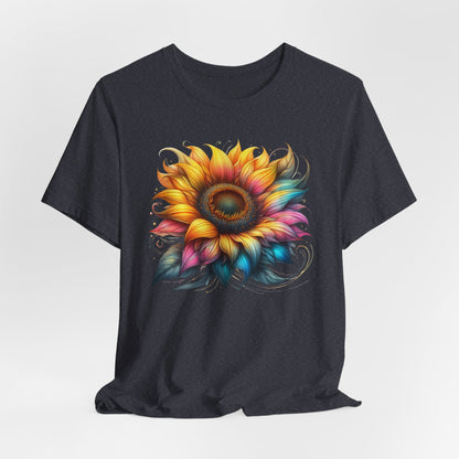Vibrant Sunflower Tee, Casual T-Shirt