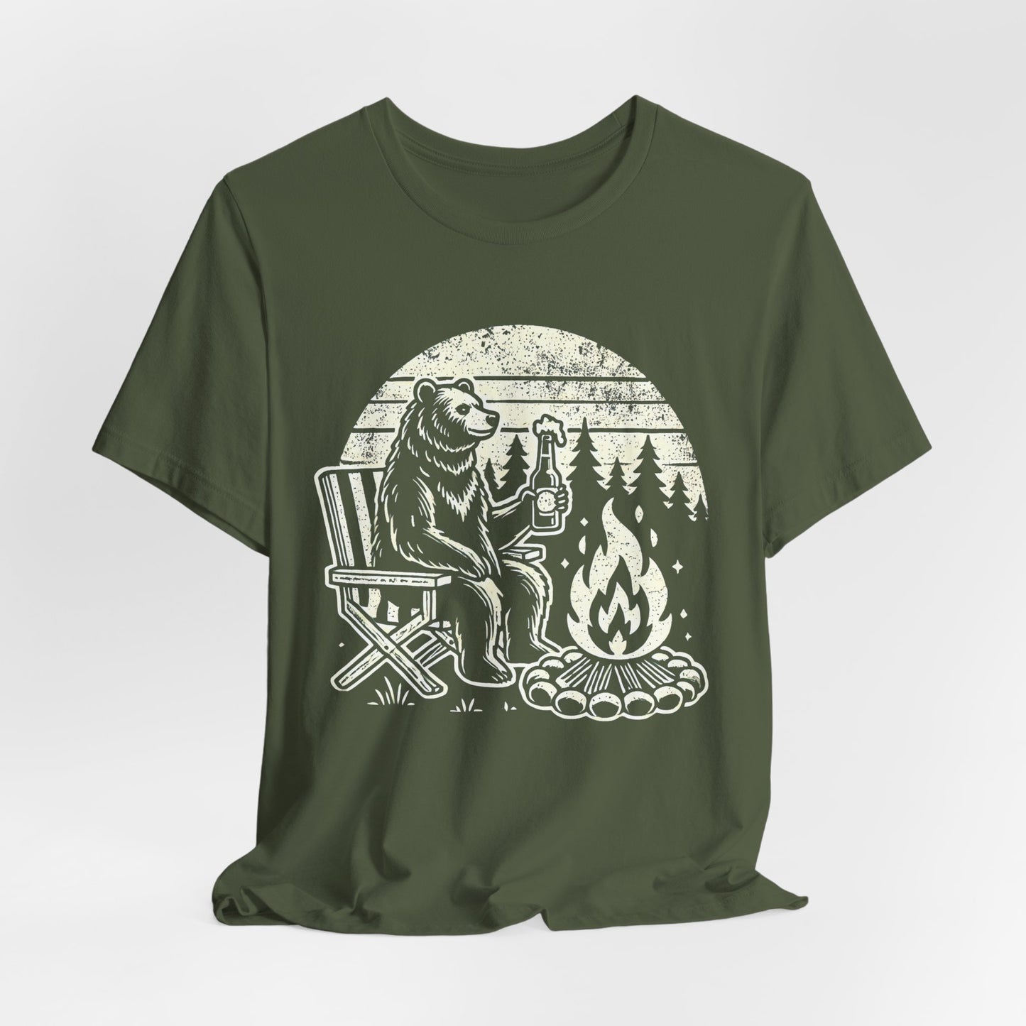 Cozy Campfire Bear Tee | Outdoor Adventure T-Shirt
