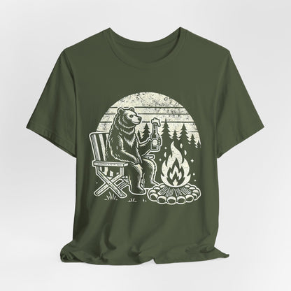 Cozy Campfire Bear Tee | Outdoor Adventure T-Shirt