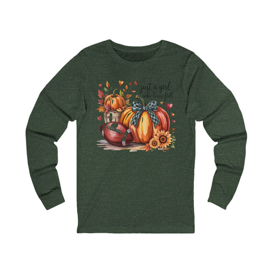 Fall Love Long Sleeve Tee, Cozy Autumn Shirt