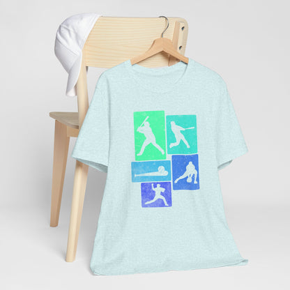 Baseball Player Silhouette Tee | Unisex Jersey T-Shirt, Sports Apparel, Gift for Baseball Fans, Casual Wear, Summer Outfit