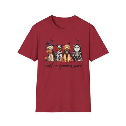 Halloween Dog T-Shirt, Spooky Paw Gildan Softstyle Shirt