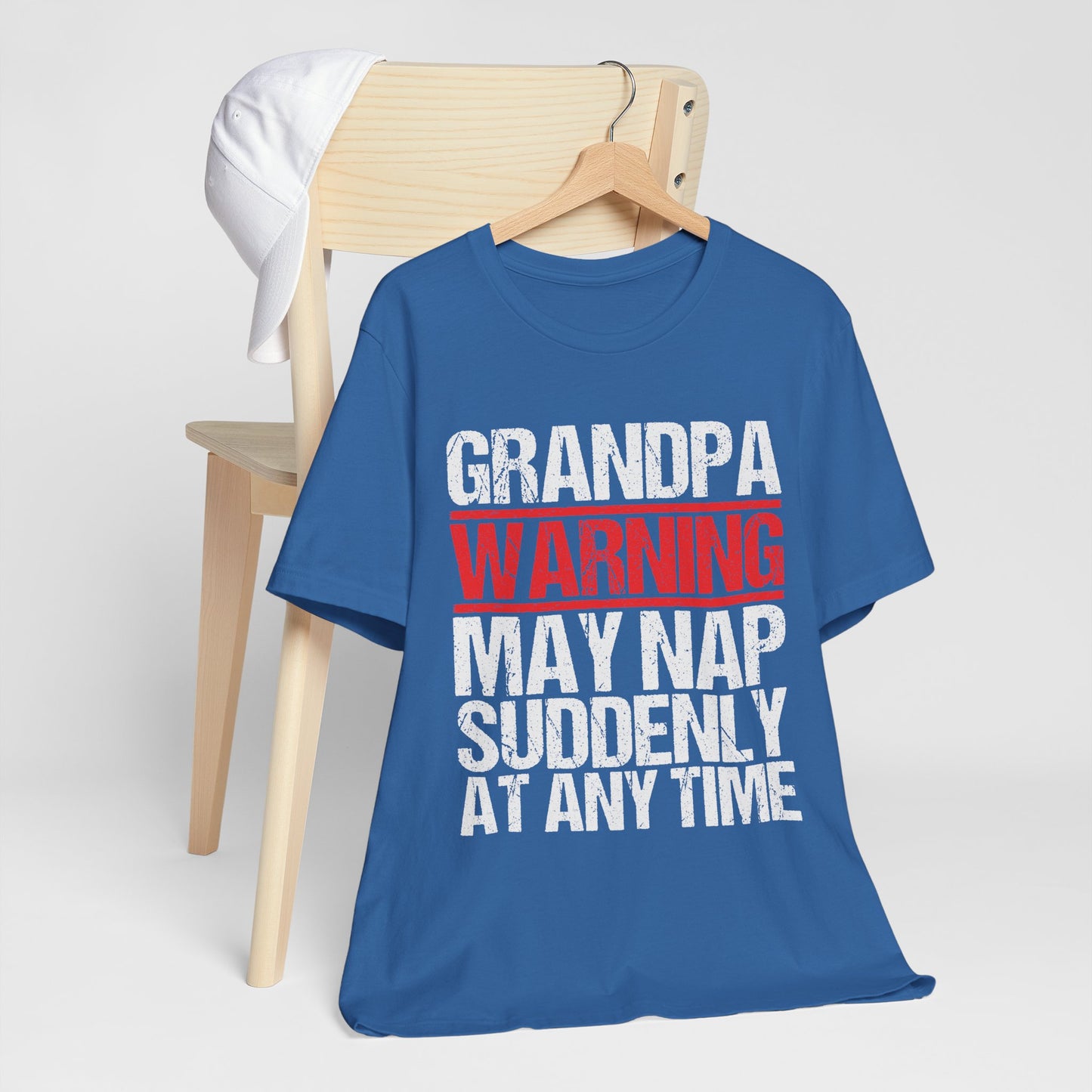 Funny Grandpa Nap Warning T-Shirt, Gift for Grandfather, Family Humor Tee, Unisex Tee for Relaxation, Birthday Gift, Grandparent's Day
