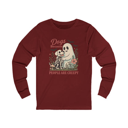 Dogs because People are Creepy Halloween Bella Long Sleeve Shirt