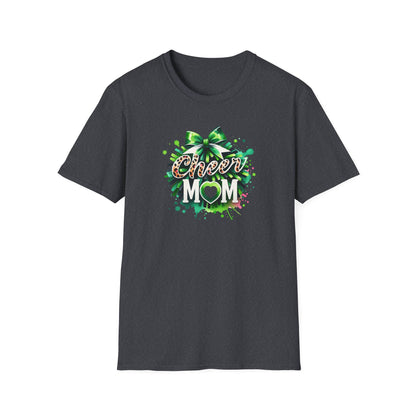 Green Cheer Mom Gildan Softstyle Tshirt