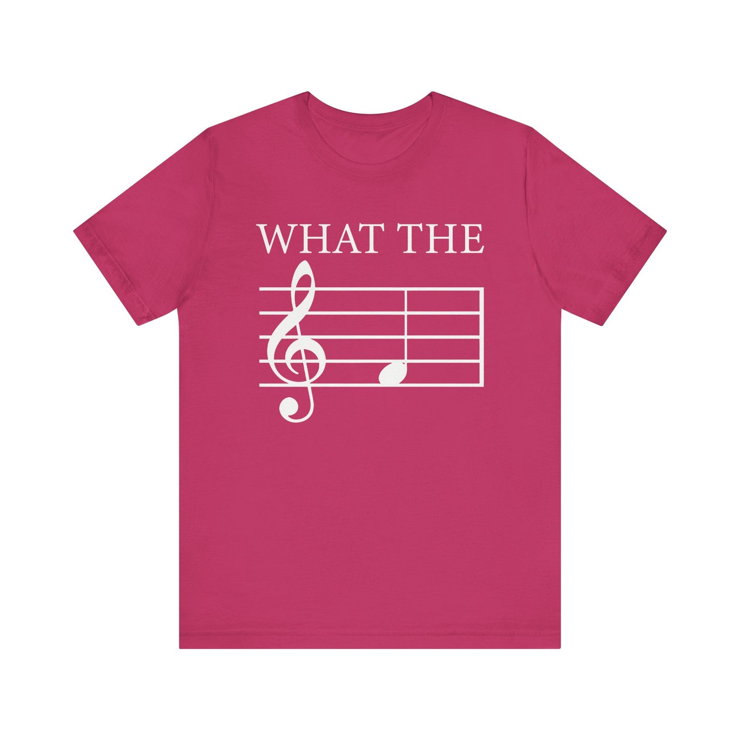 What the F, musical pun Unisex Jersey Short Sleeve Tee