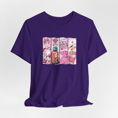 Nurse Life Pink Bella Canvas Tee