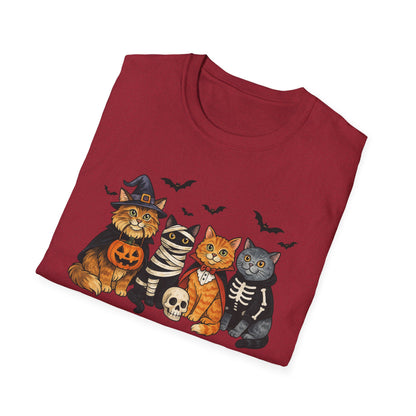 Halloween Cat T-Shirt, Spooky paw Gildan Softstyle Tee