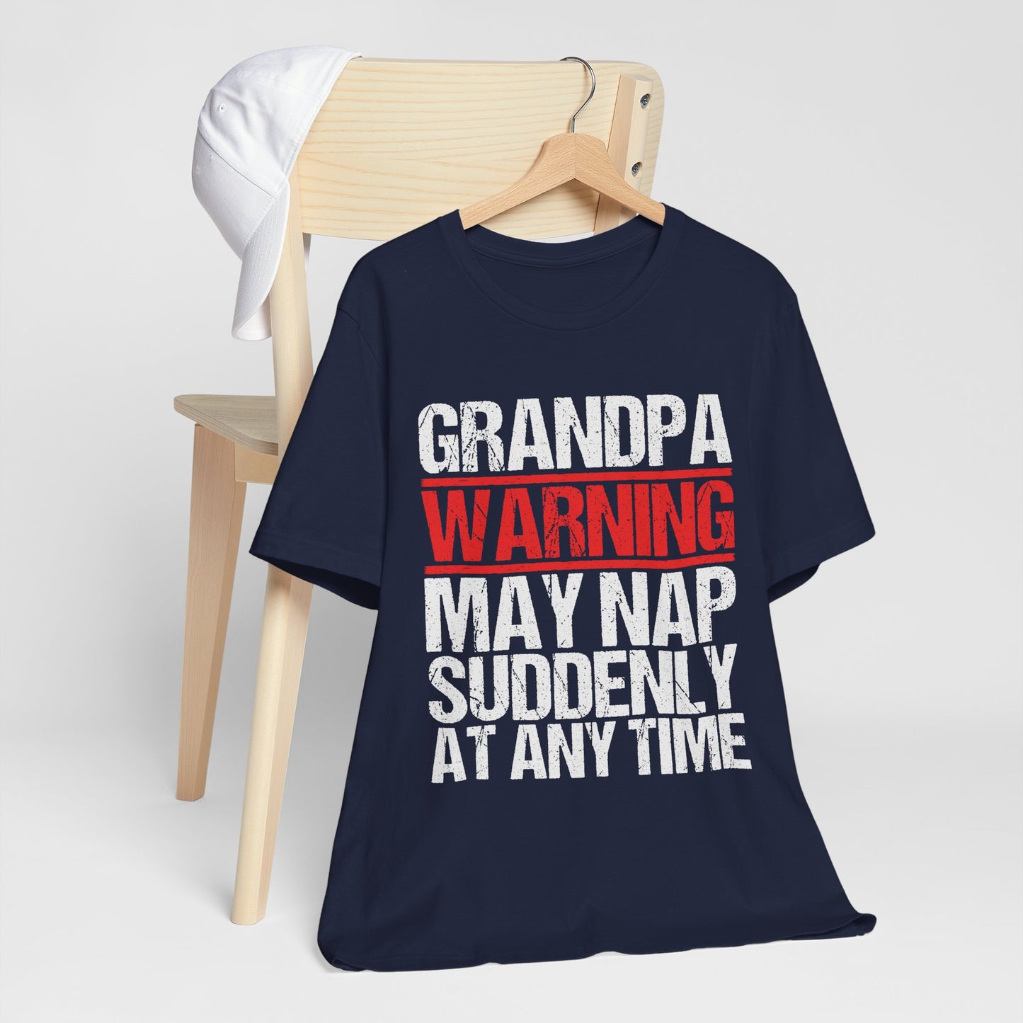 Funny Grandpa Nap Warning T-Shirt, Gift for Grandfather, Family Humor Tee, Unisex Tee for Relaxation, Birthday Gift, Grandparent's Day