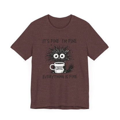 Funny Coffee Lover's Tee, Unisex Jersey Shirt, Casual Humor Tee, Gift for Coffee Enthusiasts, Sarcastic Coffee Top, Coffee Addict Outfit