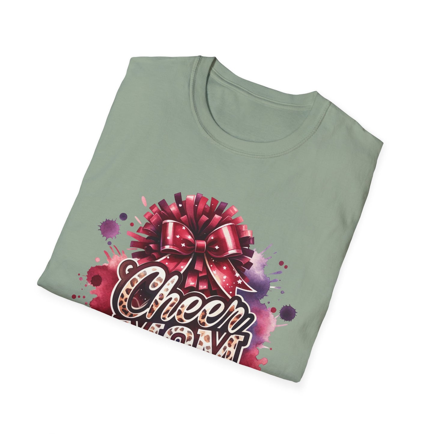 Cheer Mom Cheetah Print Gildan Softstyle Tshirt