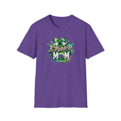Green Cheer Mom Gildan Softstyle Tshirt