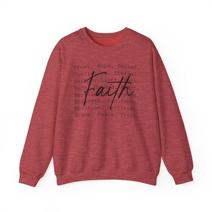 Faith Word Map Gildan Crewneck Sweatshirt