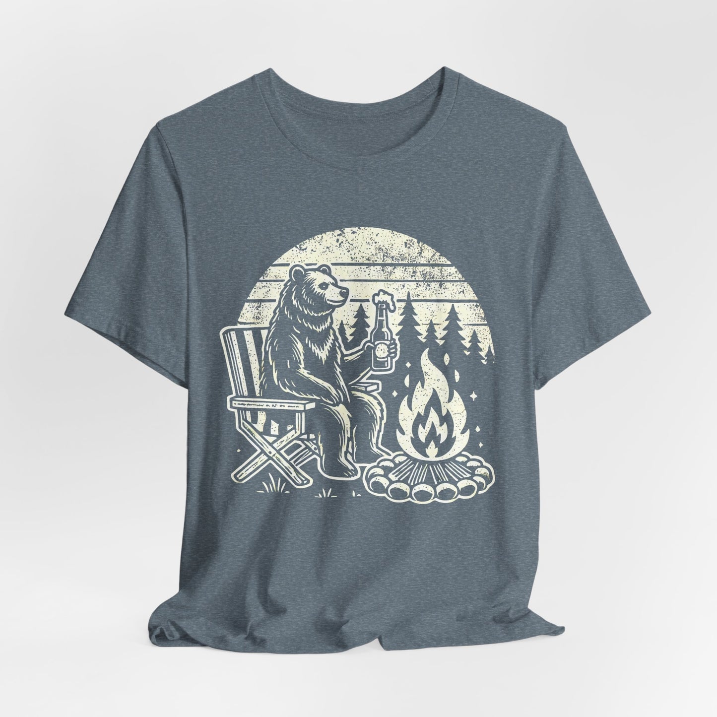Cozy Campfire Bear Tee | Outdoor Adventure T-Shirt