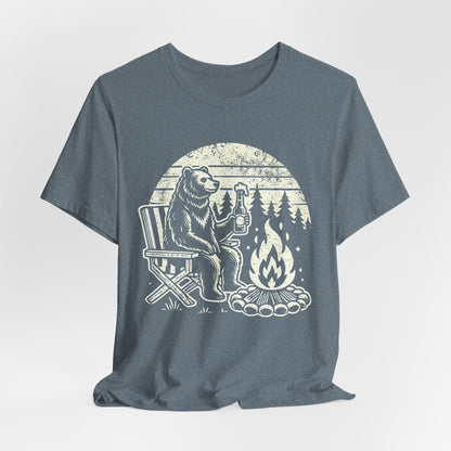 Cozy Campfire Bear Tee | Outdoor Adventure T-Shirt