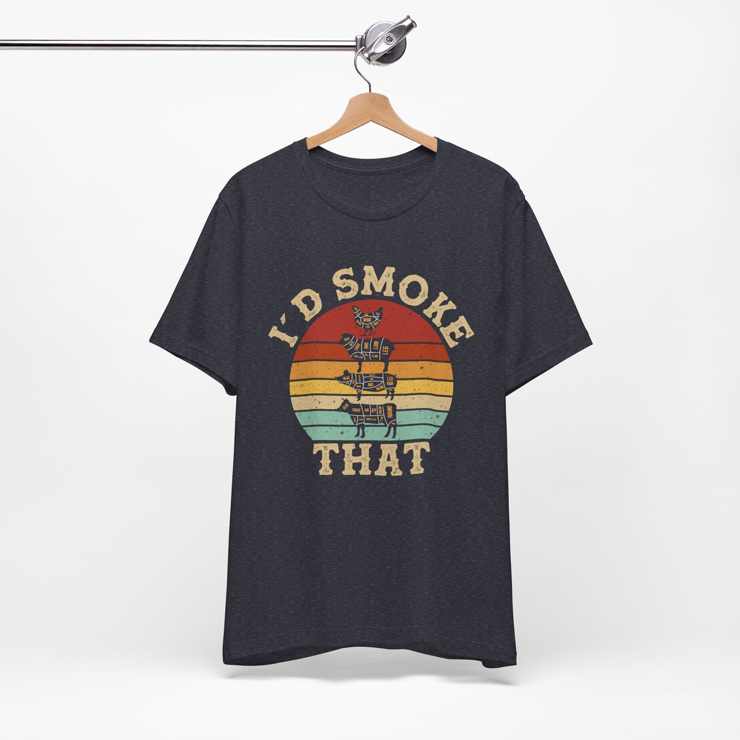 I’d Smoke That Unisex Short Sleeve Tee - Retro Vibe T-Shirt for Casual Wear