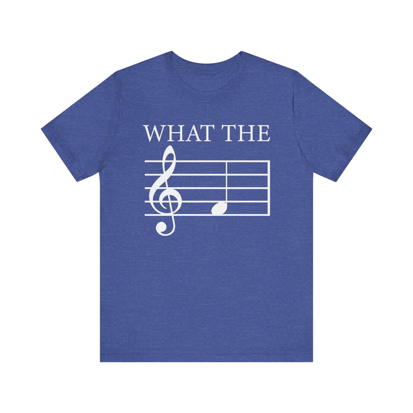 What the F, musical pun Unisex Jersey Short Sleeve Tee