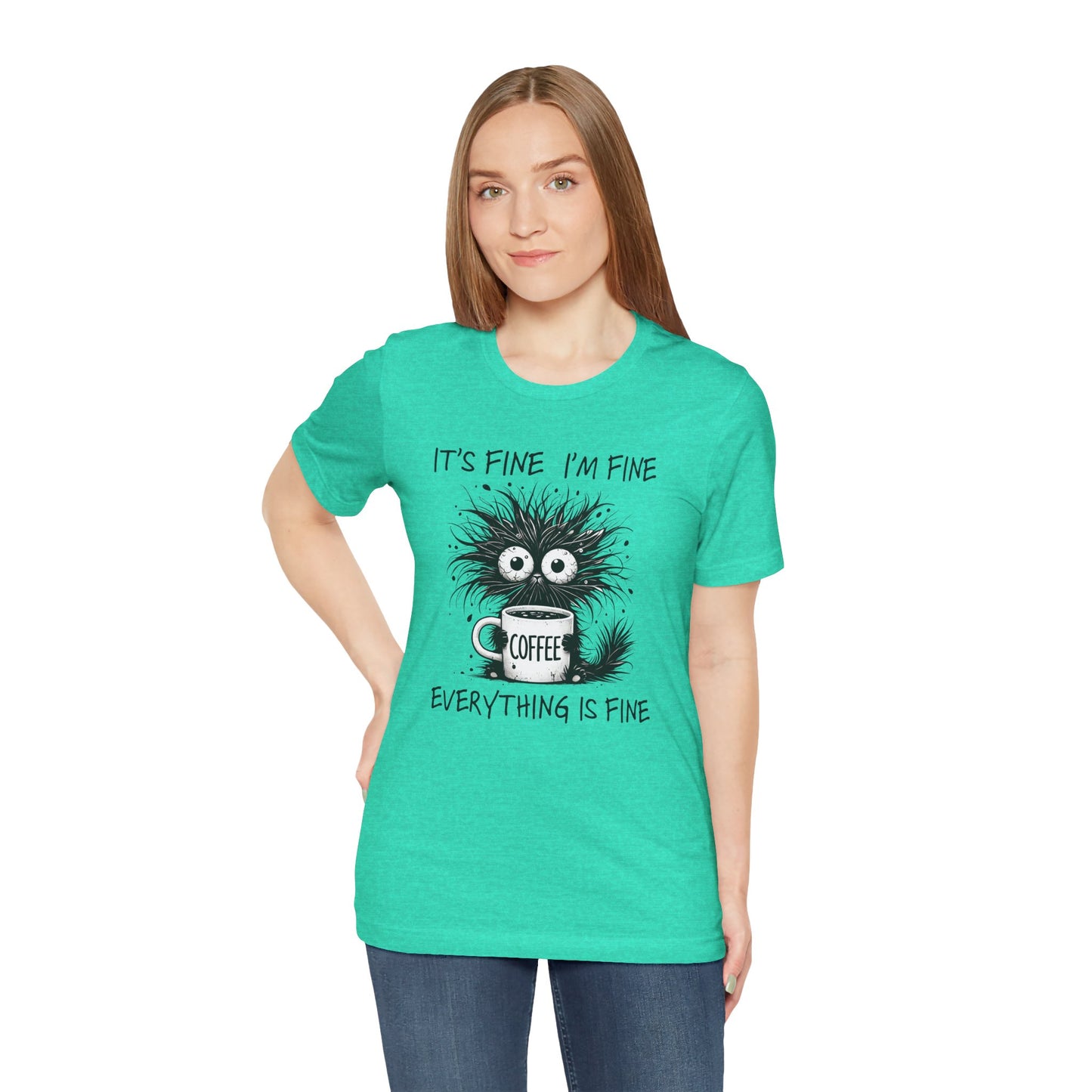 Funny Coffee Lover's Tee, Unisex Jersey Shirt, Casual Humor Tee, Gift for Coffee Enthusiasts, Sarcastic Coffee Top, Coffee Addict Outfit