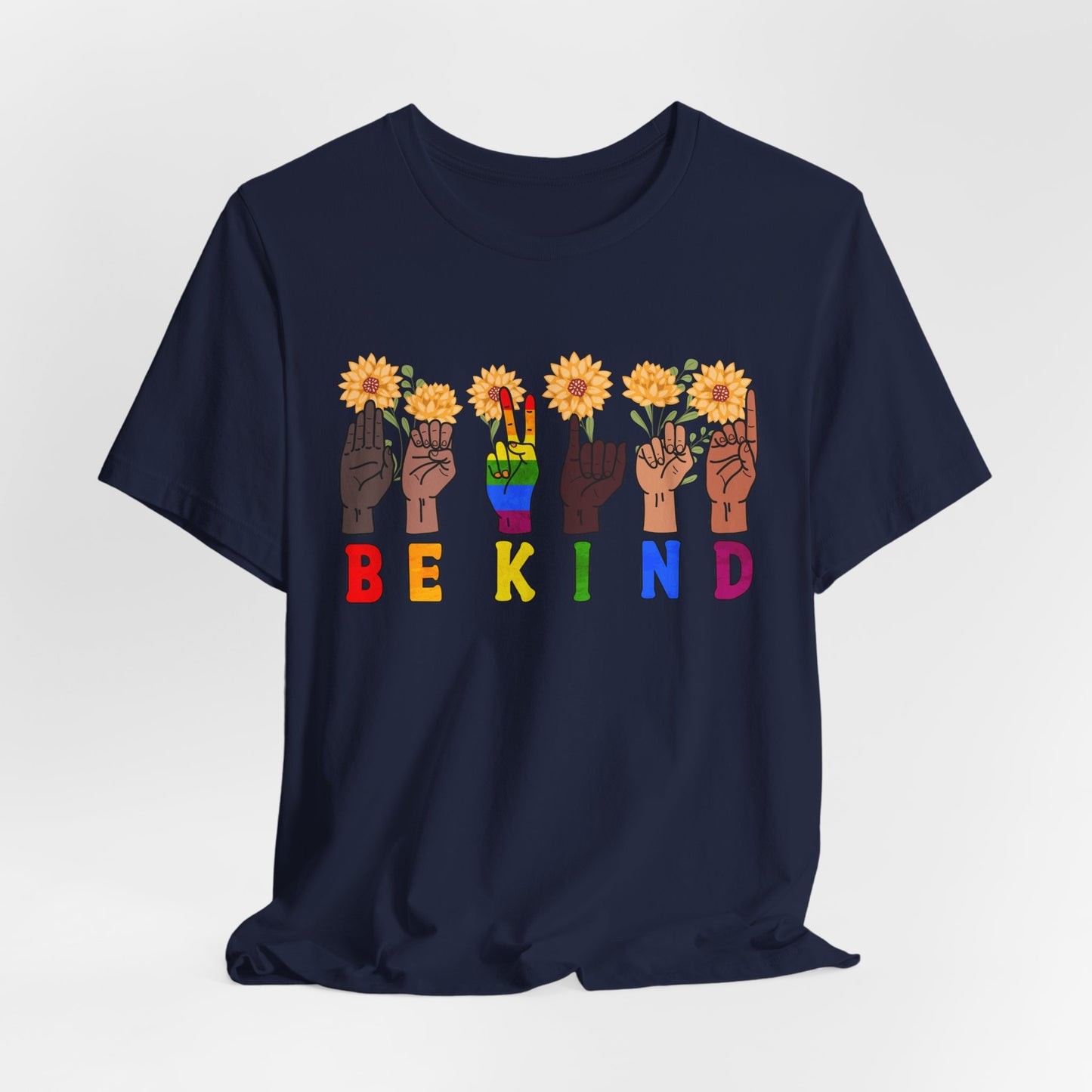 Be Kind Sign Language Diversity Unisex Jersey Tee