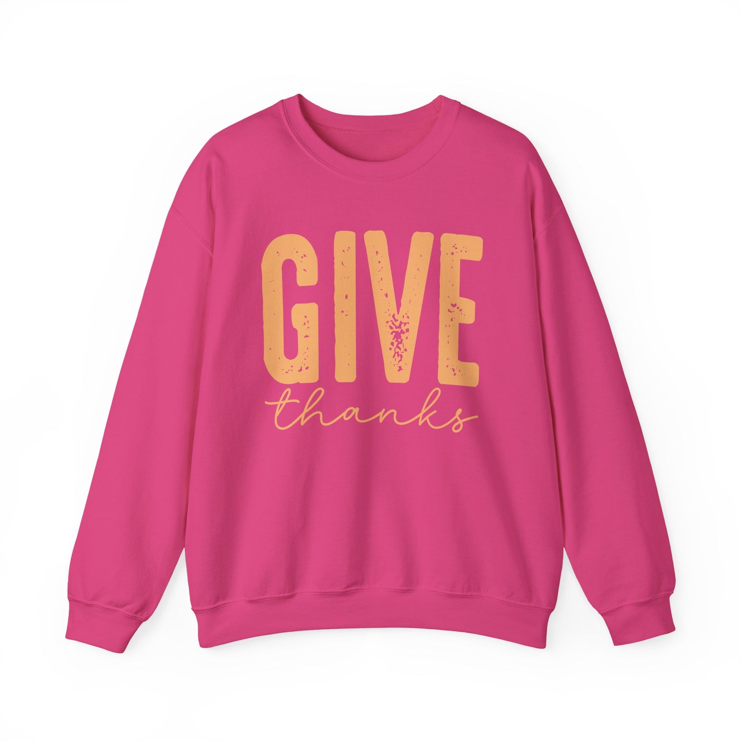 Give Thanks, Thanksgiving Gildan Crewneck Sweatshirt
