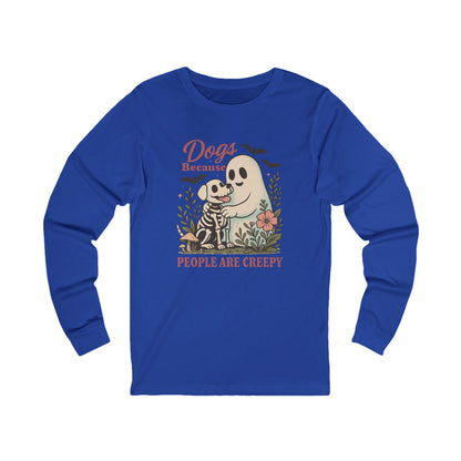 Dogs because People are Creepy Halloween Bella Long Sleeve Shirt