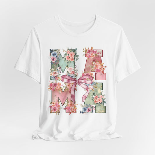 Floral Mama Tee - Comfortable Unisex Short Sleeve Shirt