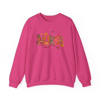 Thanksgiving Nurse Gildan Crewneck Sweatshirt