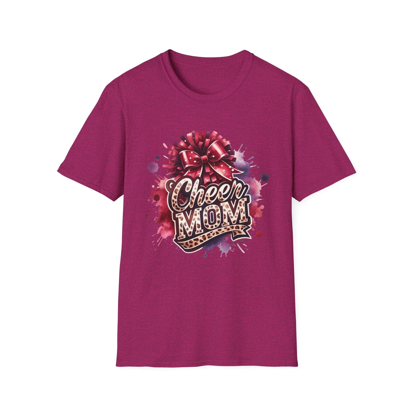 Cheer Mom Cheetah Print Gildan Softstyle Tshirt