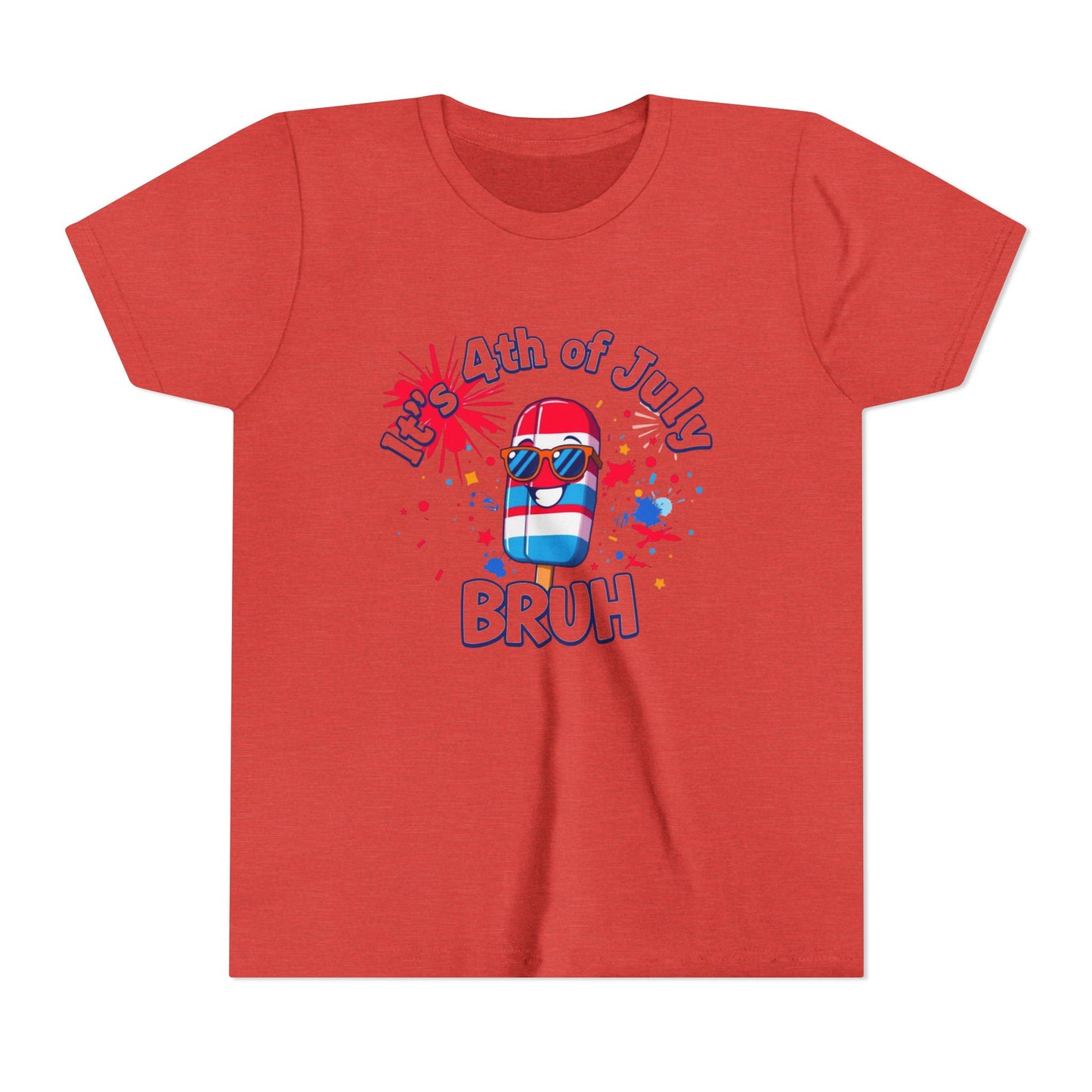 Kids 4th of July T-Shirt - "It's 4th of July Bruh" Design