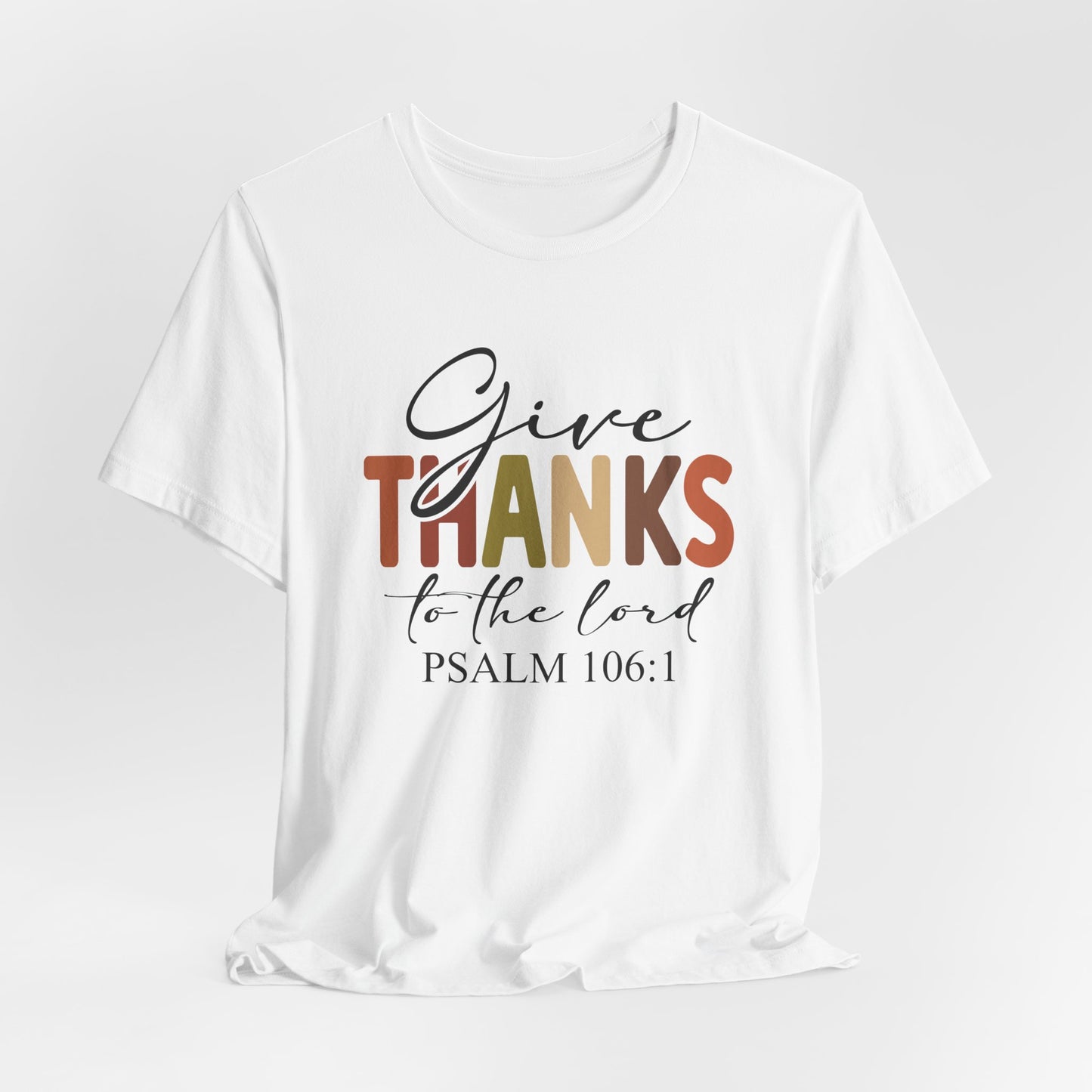 Give Thanks, Thanksgiving Bella Canvas Tee