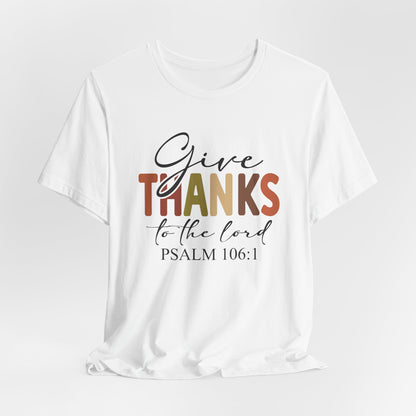 Give Thanks, Thanksgiving Bella Canvas Tee