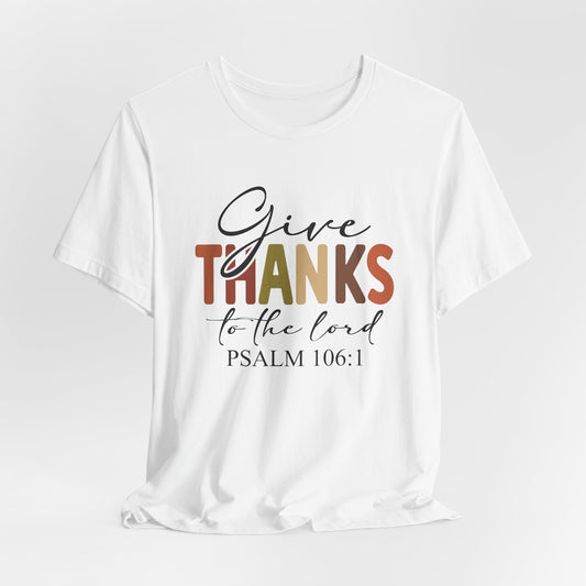 Give Thanks, Thanksgiving Bella Canvas Tee