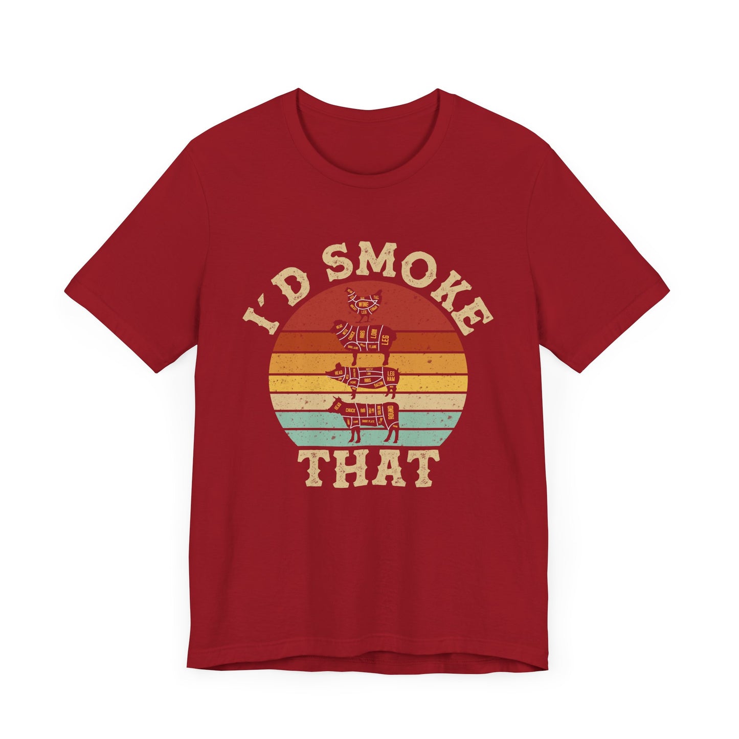 I’d Smoke That Unisex Short Sleeve Tee - Retro Vibe T-Shirt for Casual Wear