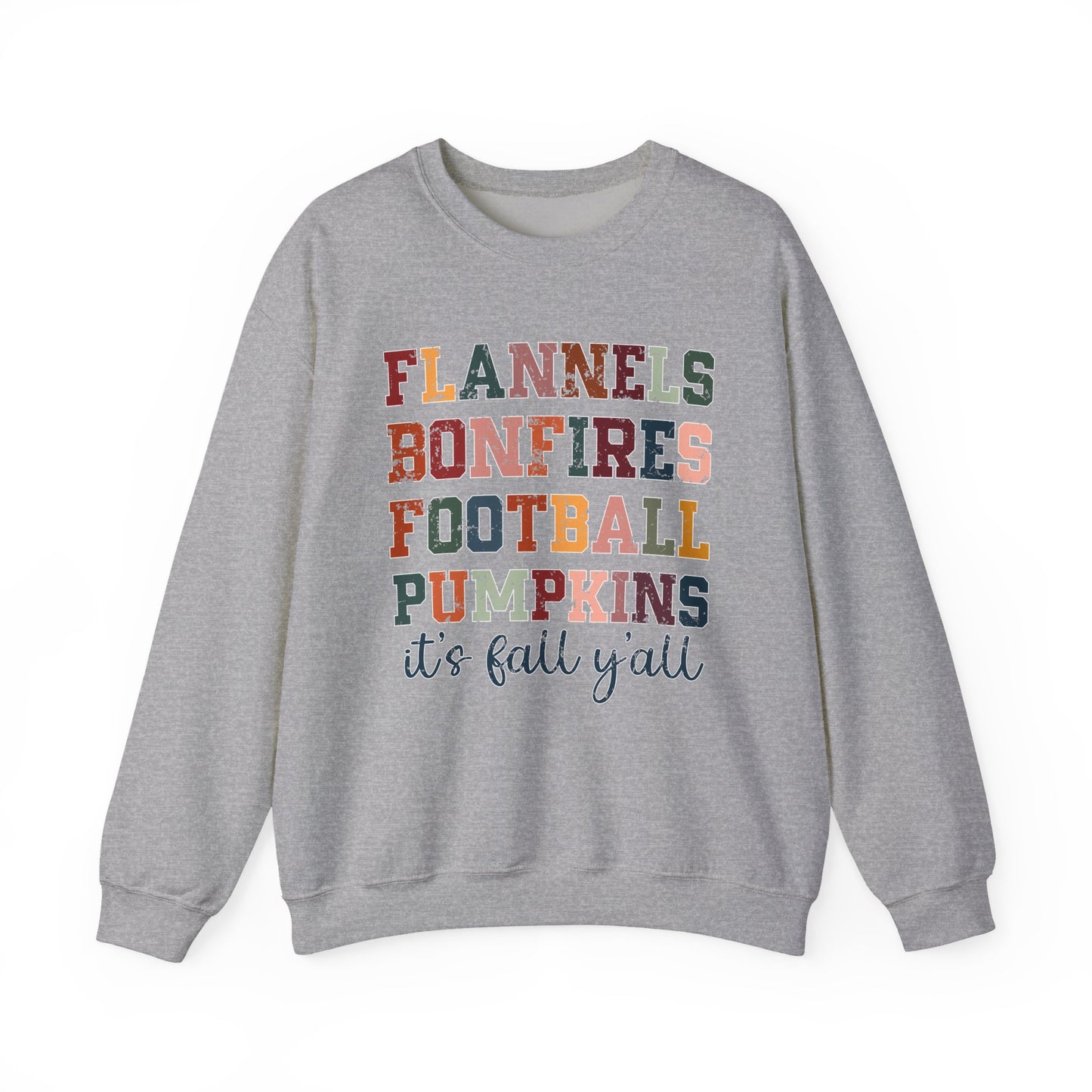 Flannel Bonfires Football Sweatshirt | Unisex Crewneck