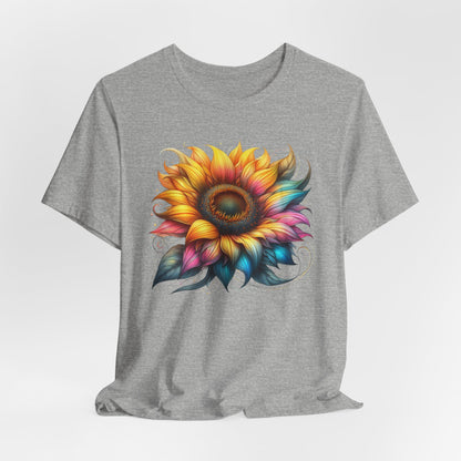 Vibrant Sunflower Tee, Casual T-Shirt