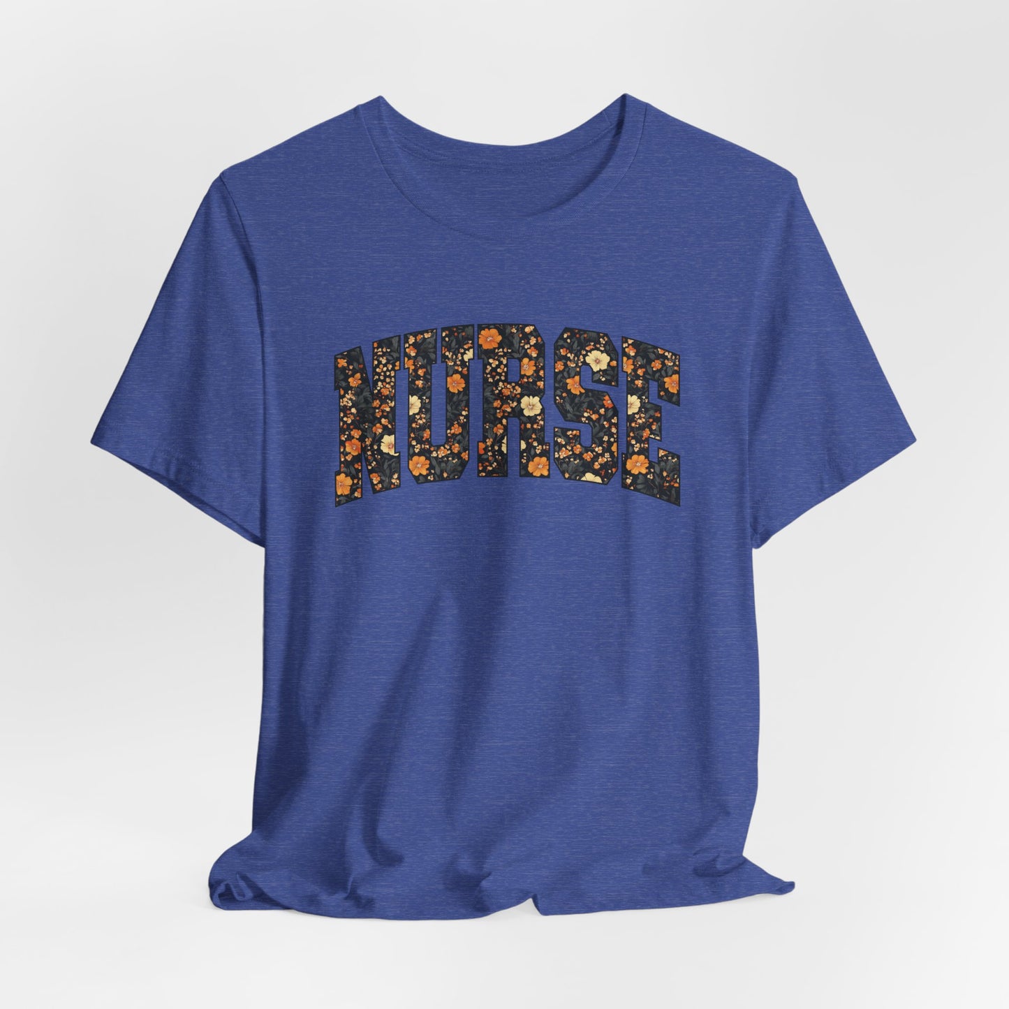 Floral Fall Nurse Bella Canvas T-Shirt