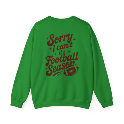 Football Season Sweatshirt, Front and Back Unisex Crewneck