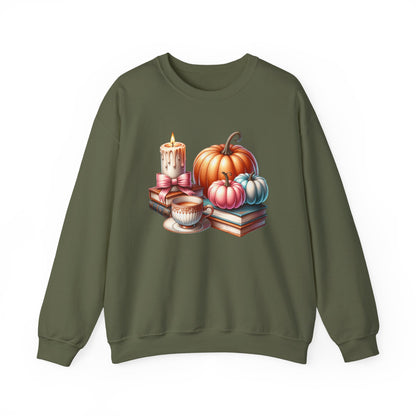 Candle Cozy Pumpkin Fall Gildan crewneck sweatshirt